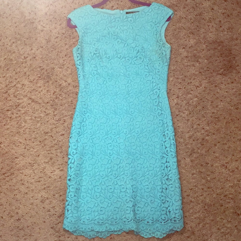 Beautiful teal  lace dress